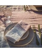 Lot de 4 serviettes de table deep dye rose/blanc - 45x45 cm