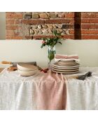 Lot de 4 serviettes de table deep dye rose/blanc - 45x45 cm