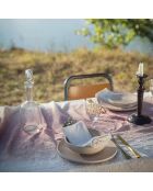 Lot de 4 serviettes de table deep dye rose/blanc - 45x45 cm