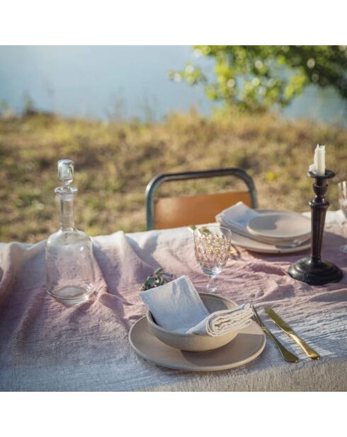 Lot de 4 serviettes de table deep dye rose/blanc - 45x45 cm