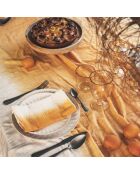 Große rechteckige Tischdecke mit tief gefärbtem orangefarbenem Muster - 300x200 cm