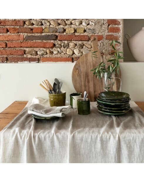 Lot de 4 serviettes de table deep dye grises - 45x45 cm