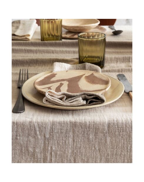 Lot de 4 serviettes de table deep dye grises - 45x45 cm