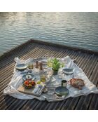 Tiefgefärbte Mini-Tischdecke aus grauer Baumwolle - 100x100 cm