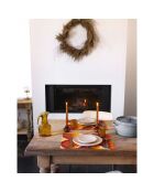 Set di 2 tovagliette arancioni in lino e cotone - 50x35 cm