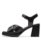 Sandalias Ritzy75 Rae de piel negra - Tacón de 8,5 cm