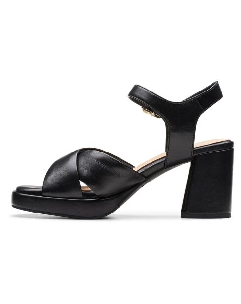 Sandalias Ritzy75 Rae de piel negra - Tacón de 8,5 cm