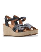 Sandalias Sabina Strap de piel negra - Tacón 8cm