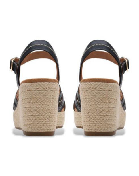 Sandalias Sabina Strap de piel negra - Tacón 8cm