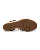 Sandalias Sabina Strap de piel negra - Tacón 8cm