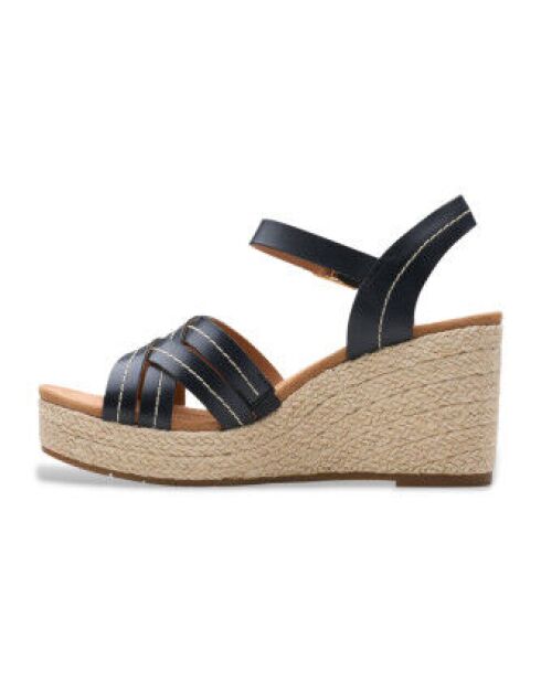 Sandalias Sabina Strap de piel negra - Tacón 8cm