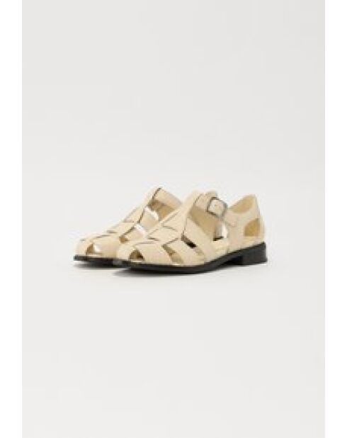 Hana Sun schoenen in gebroken wit leer