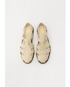 Hana Sun schoenen in gebroken wit leer