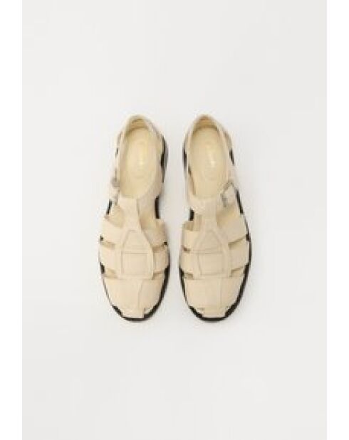 Hana Sun schoenen in gebroken wit leer