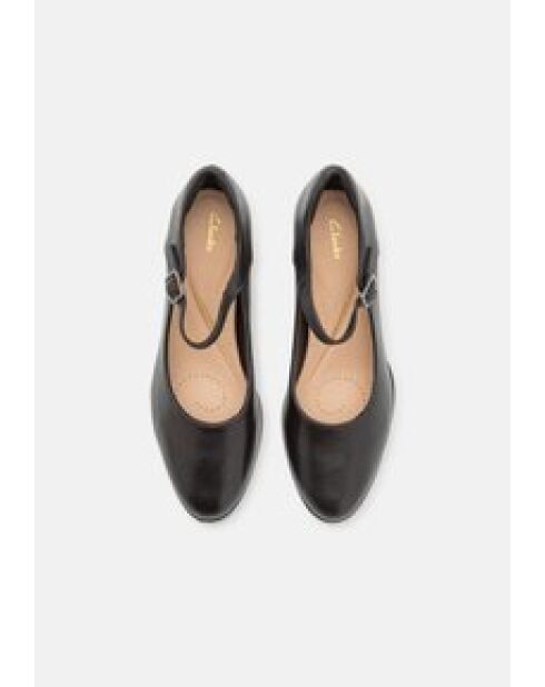 Freva55 Strap schwarze Lederschuhe - 6,5 cm Absatz