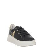 303-31 Schwarze Ledersneaker