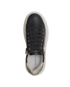 303-31 Schwarze Ledersneaker