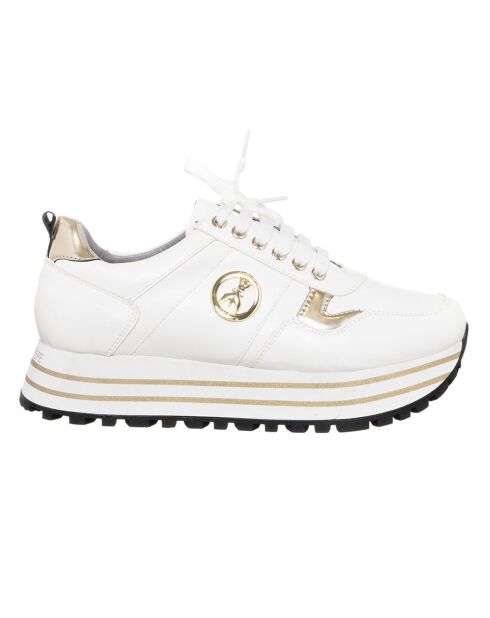 811-06 weiße Sneakers aus Öko-Leder