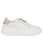 751-06 Weiße Ledersneaker