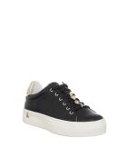 824-31 schwarze Ledersneaker