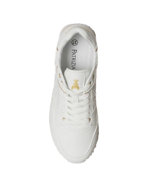 766-27 Weiße Ledersneaker