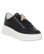 751-41 zwarte leren sneakers