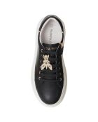 751-41 zwarte leren sneakers