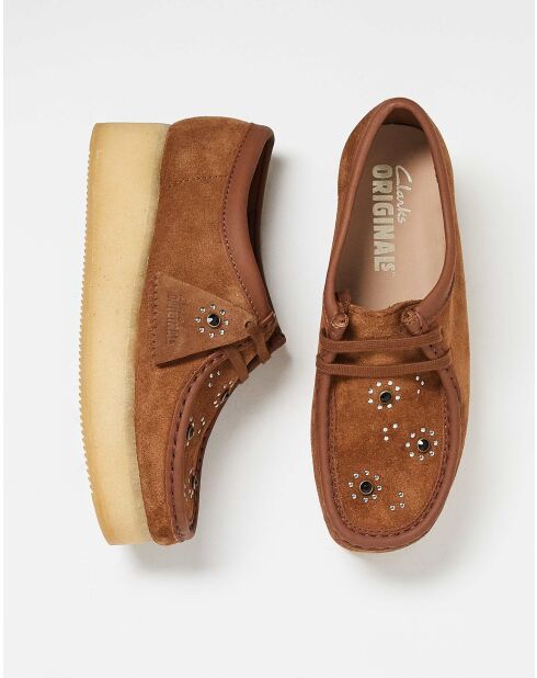 Chaussures Wallacraft Bee Brun/Orange en daim