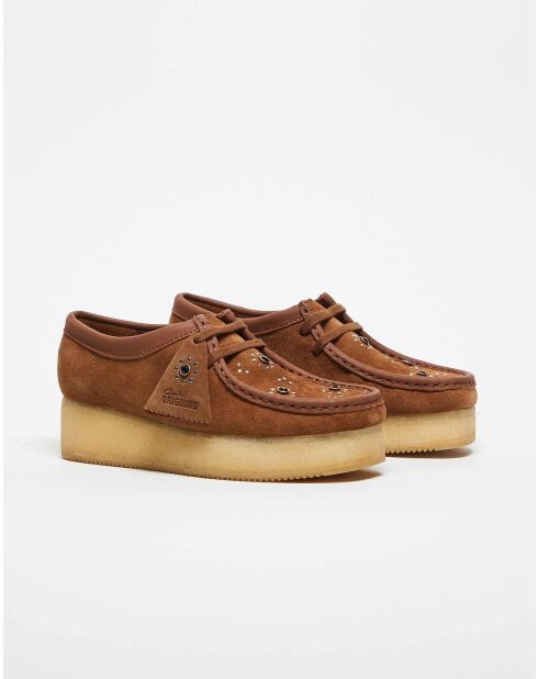 Chaussures Wallacraft Bee Brun/Orange en daim