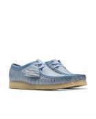 Wallabee Croco poederblauwe schoenen