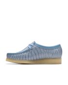 Wallabee Croco poederblauwe schoenen