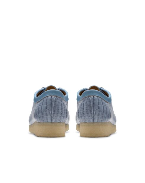 Wallabee Croco poederblauwe schoenen