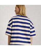 Adam locker sitzendes Matrosen-T-Shirt aus ecru/blauer Biobaumwolle