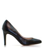 Gemma zwarte leren pumps - Hak: 8,5 cm