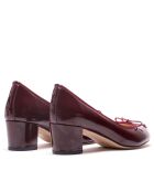 Bordeauxrode leren pumps van Lorraine - Hak: 5 cm