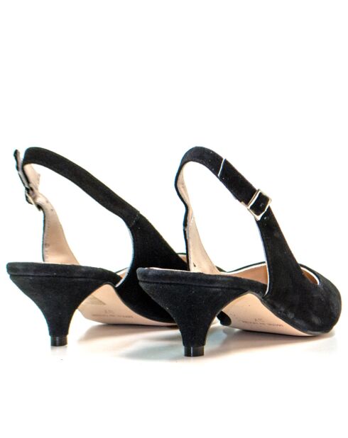156664 pumps van zwart suède leer - Hak: 5 cm