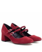 CA-2301 pumps van rood suède