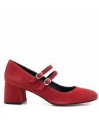 CA-2301 pumps van rood suède