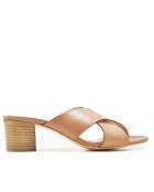 Sandalias Colmar de piel camel - Tacón: 5.5 cm