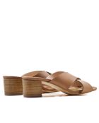 Sandalias Colmar de piel camel - Tacón: 5.5 cm