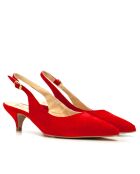 156664 pumps van rood suède - Hak: 5 cm