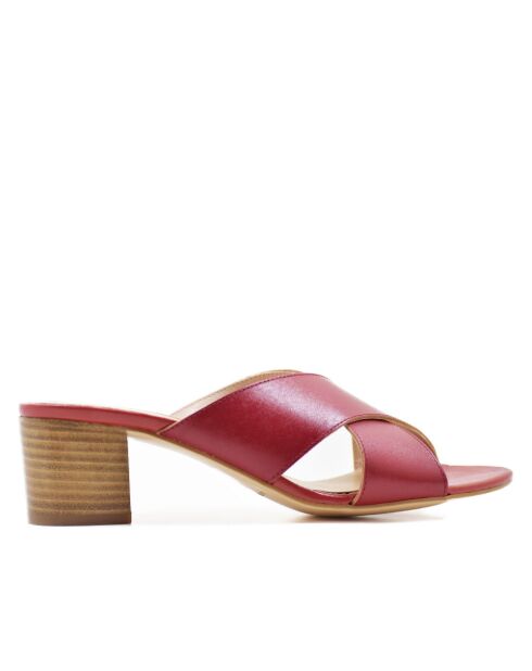 Rote Ledersandalen Colmar - Absatz: 5 cm