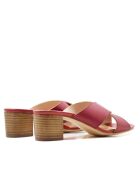 Rote Ledersandalen Colmar - Absatz: 5 cm