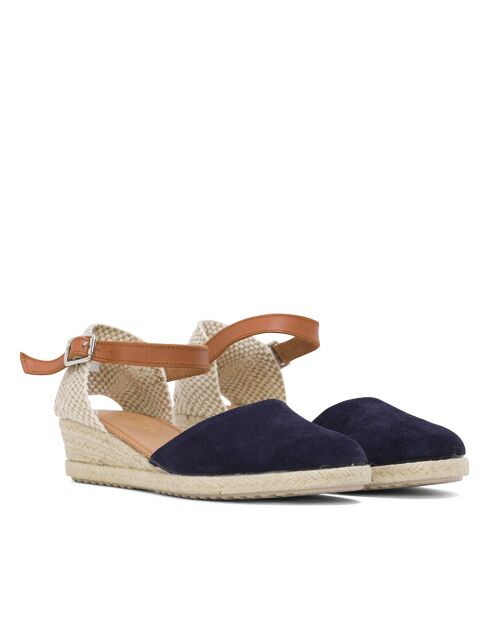 Sandalias de gamuza azul marino E01