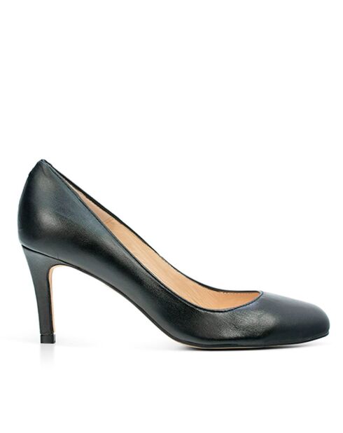 Schwarze Lederpumps Otilia - Absatz: 6 cm
