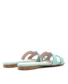 CA-380 grüne Ledersandalen