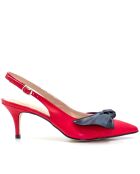 Pumps van rood suède Dina - Hak: 6,5 cm