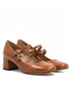 CA-2301 pumps van camelkleurig leer