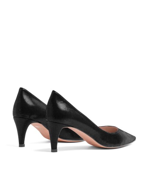 Zapatos de tacón de piel negros - Tacón: 6,5 cm