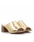 Sandales en cuir métallisé CA-2308 platine